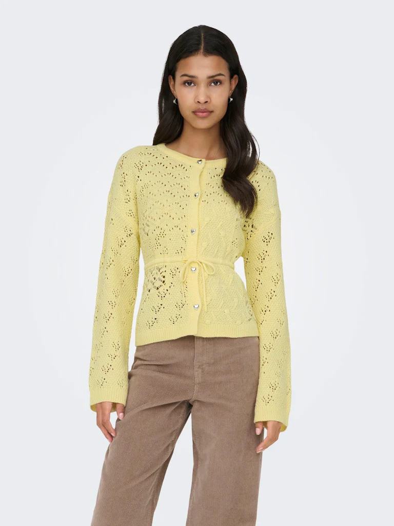 Only naisten neuletakki ONLELKE LIFE LS CARDIGAN CC KNT, keltainen - Image 5