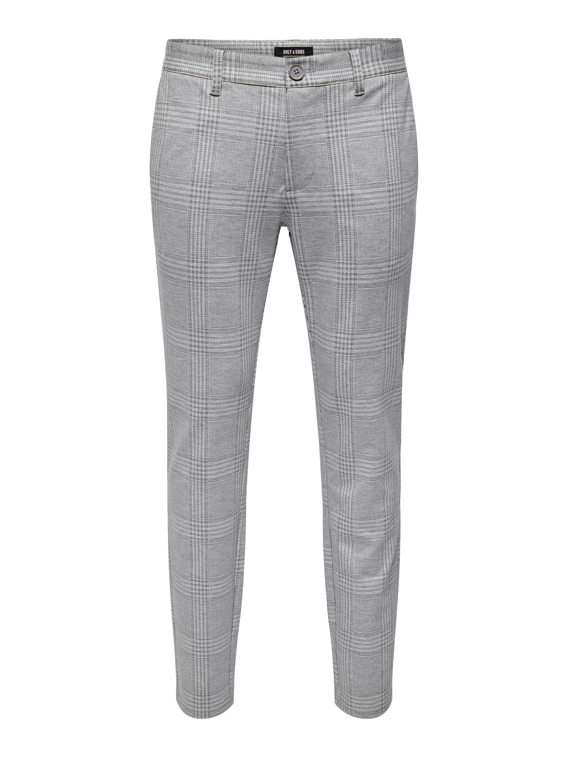 Only and Sons chinokset, MARK PANT 7129 CHECK Harmaa Ruutu