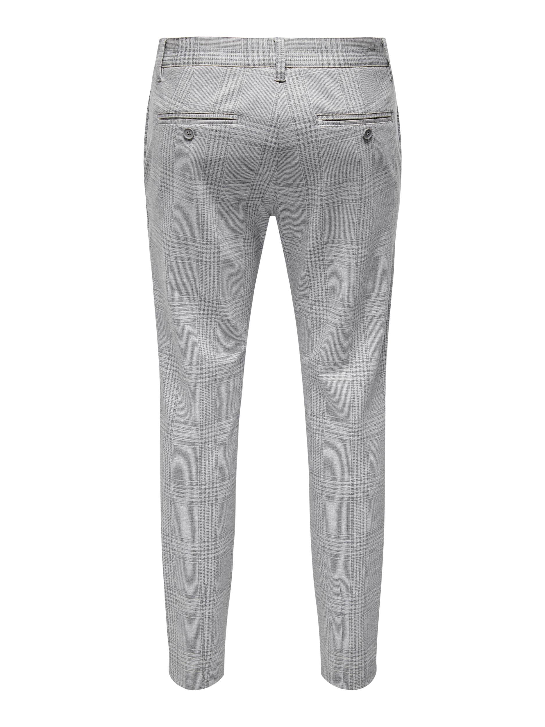 Only and Sons chinokset, MARK PANT 7129 CHECK Harmaa Ruutu - Image 2