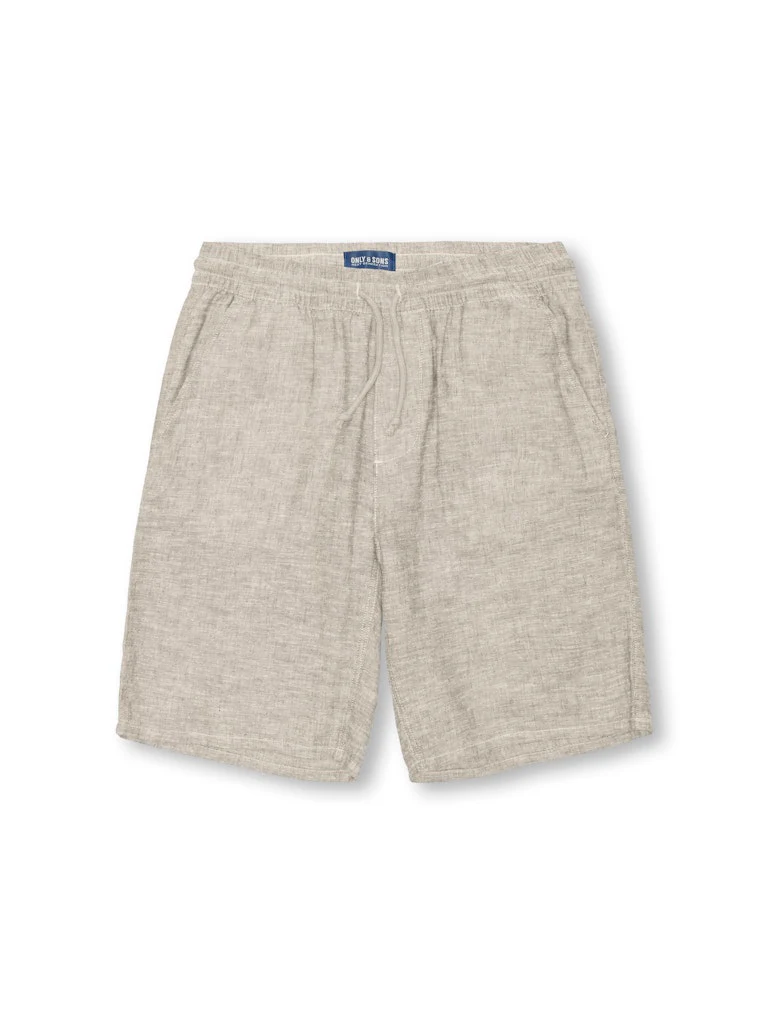 Only and Sons Junior shortsit, OSJCAIDEN LIFE LOOSE LINEN SHORTS Beige