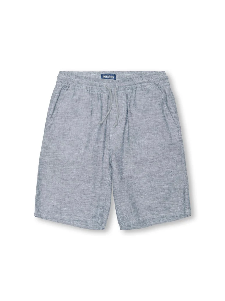 Only and Sons Junior shortsit, OSJCAIDEN LIFE LOOSE LINEN SHORTS Keskisininen