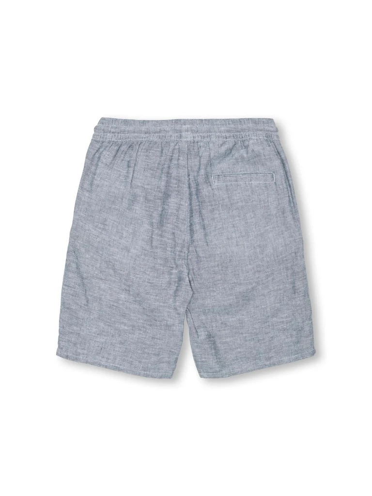 Only and Sons Junior shortsit, OSJCAIDEN LIFE LOOSE LINEN SHORTS Keskisininen - Image 2