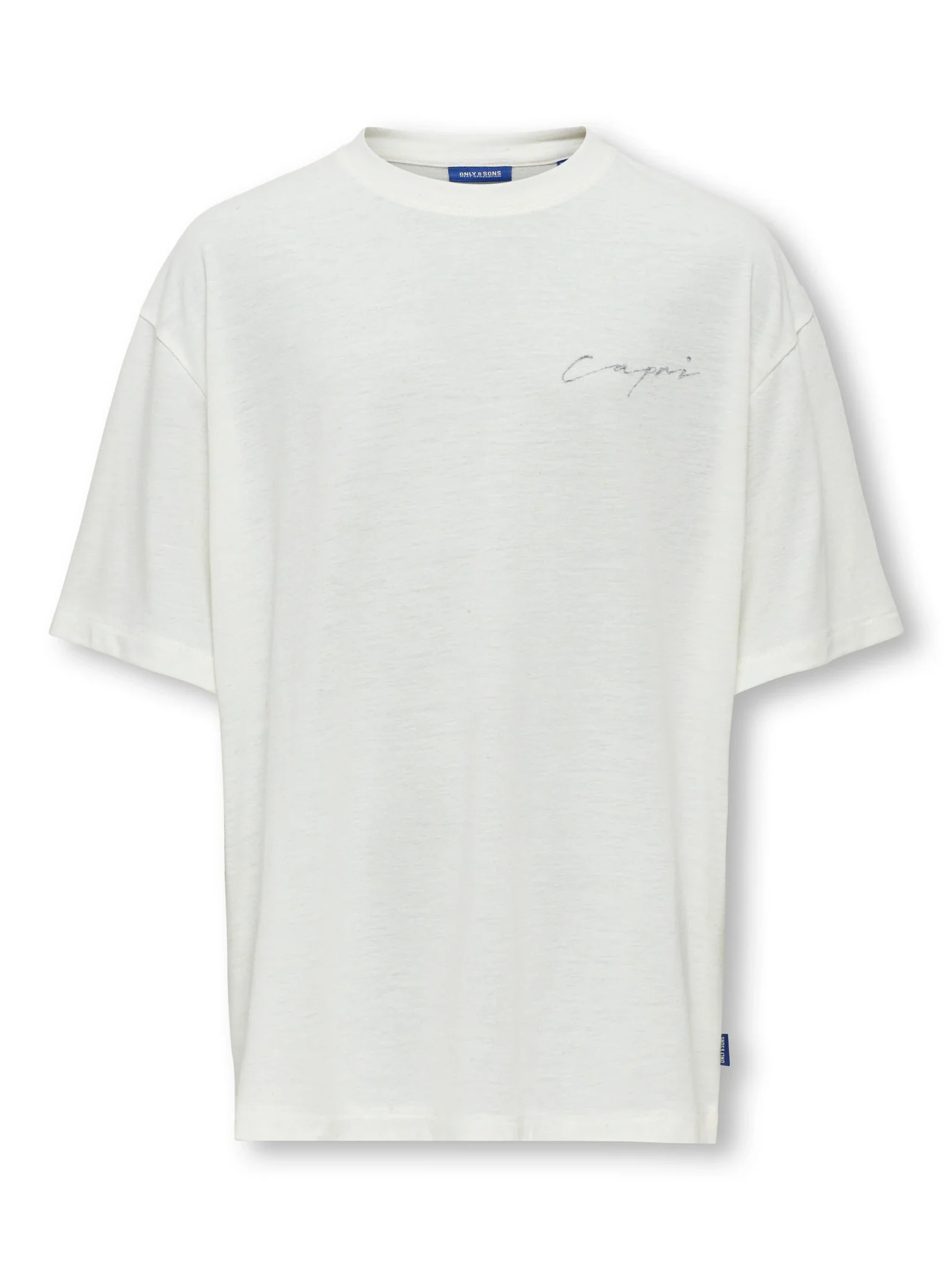 Only and Sons Junior t-paita, OSJMILON SS OVERSIZE O-NECK T-SHIRT Luonnonvalkoinen