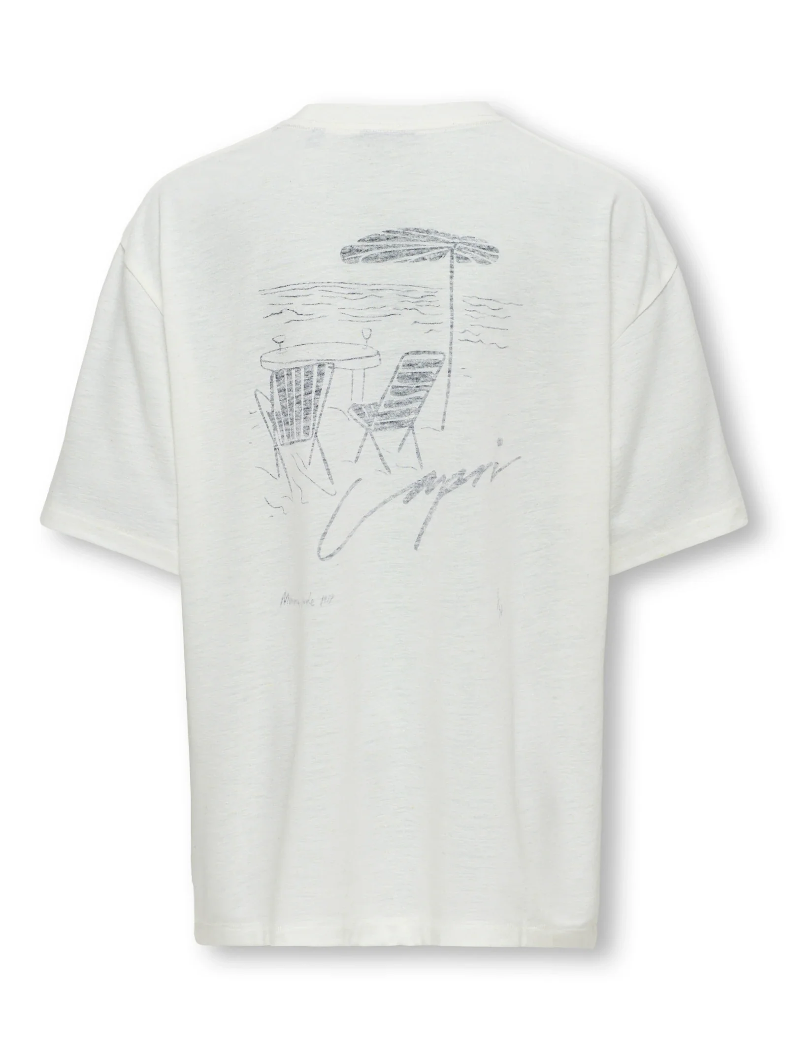 Only and Sons Junior t-paita, OSJMILON SS OVERSIZE O-NECK T-SHIRT Luonnonvalkoinen - Image 2