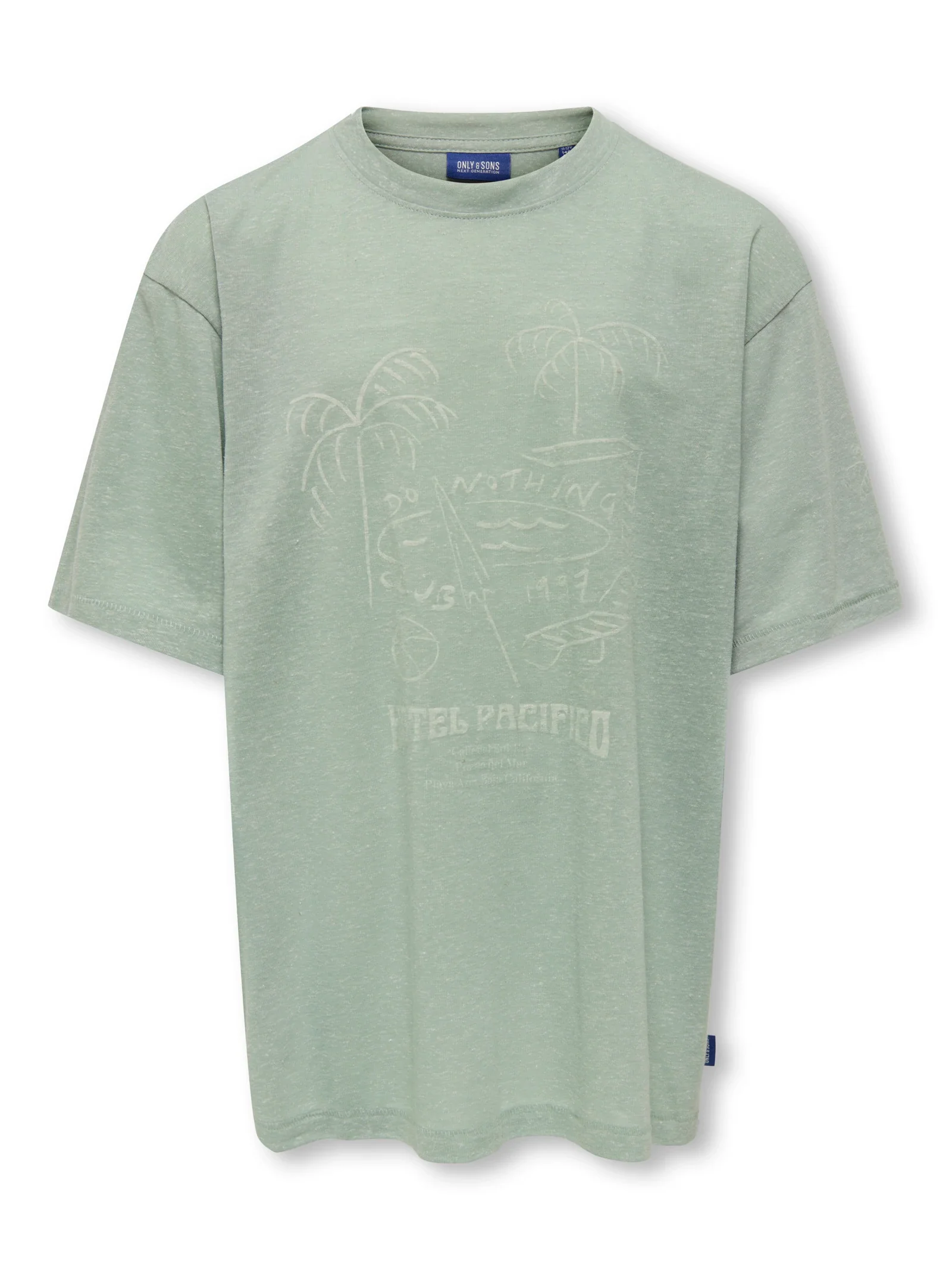 Only and Sons Junior t-paita, OSJMILON SS OVERSIZE O-NECK T-SHIRT Vihreä - Image 2