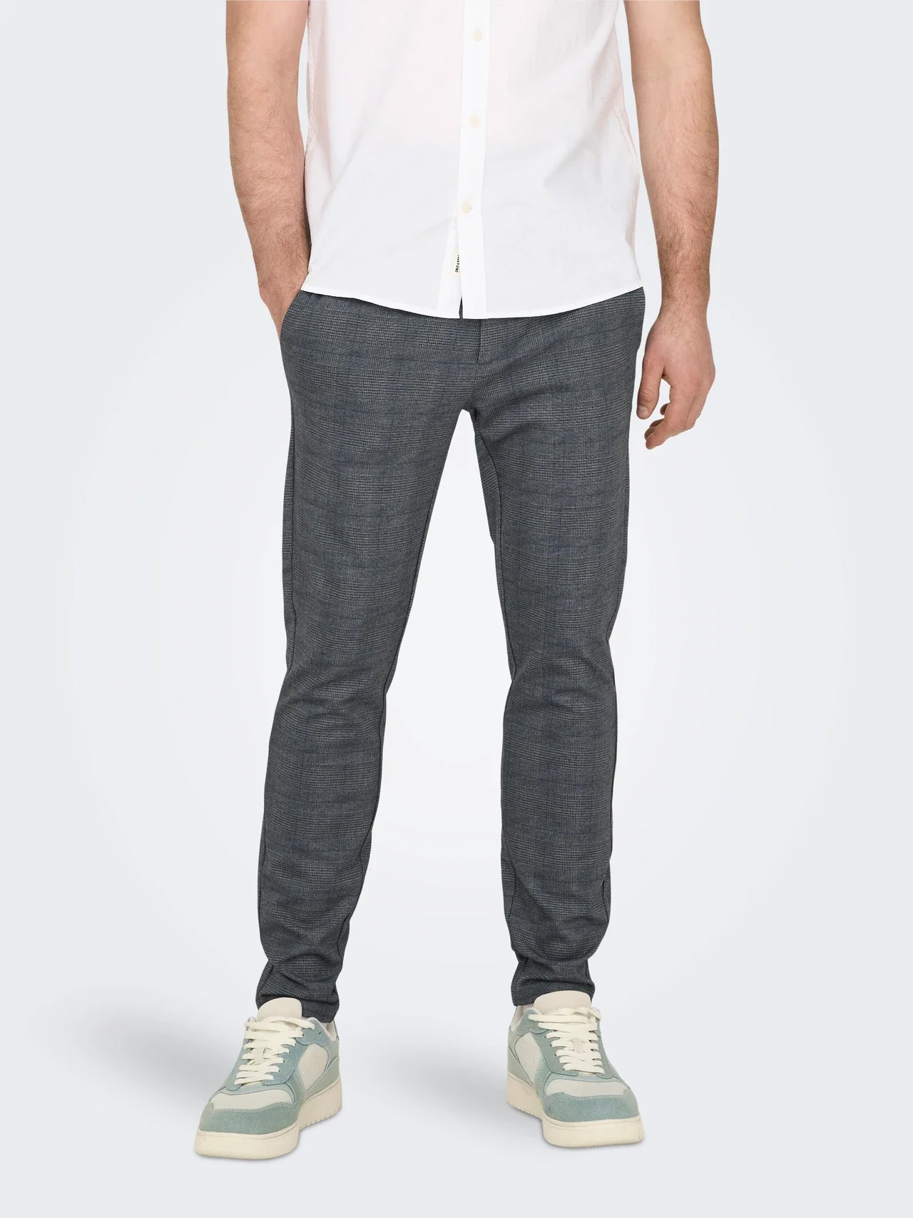 Only and Sons Miesten Chinot, MARK PANT DRESS BLUES NOS Sininen Ruutu