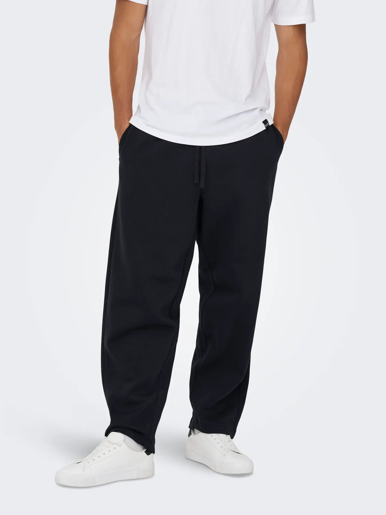 Only and Sons miesten collegehousut, ONSCERES WIDE PANT Black