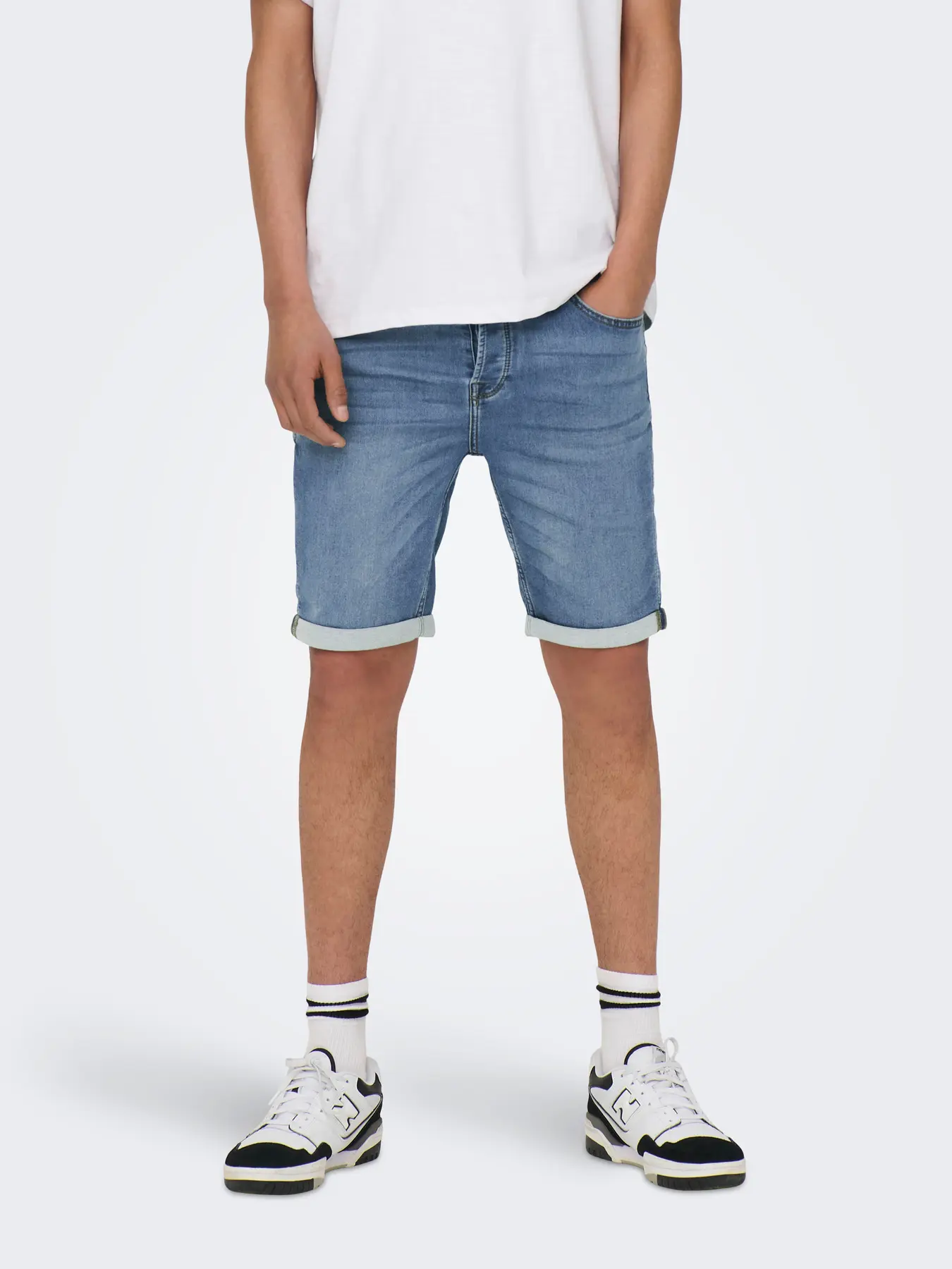 Only and Sons miesten farkkushortsit Blue Denim