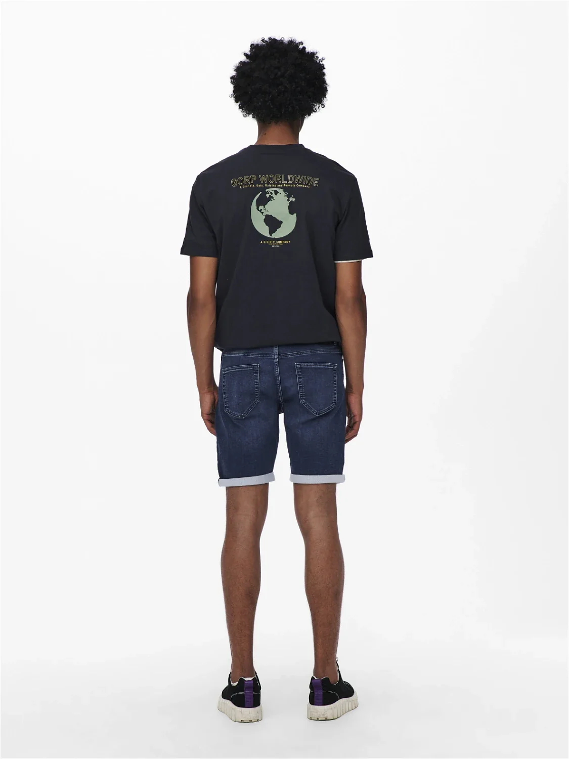 Only and Sons Miesten Farkkushortsit PLY LIFE REG BLUE JOG Indigo - Image 2