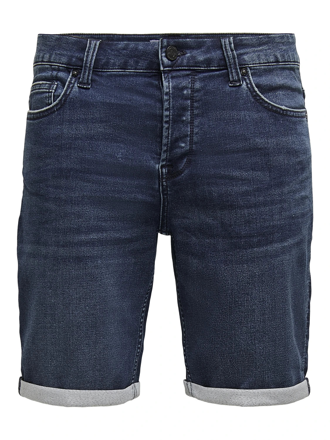 Only and Sons Miesten Farkkushortsit PLY LIFE REG BLUE JOG Indigo - Image 3