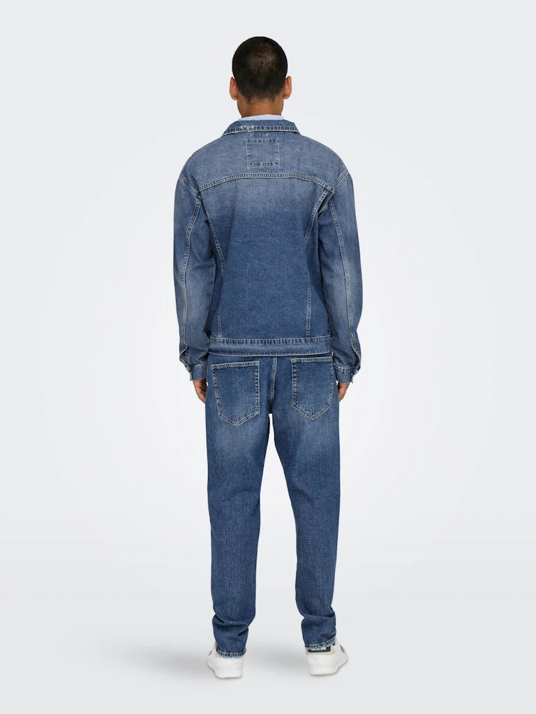 Only and Sons miesten farkkutakki, JUST BOX DNM JACKET Indigo - Image 2