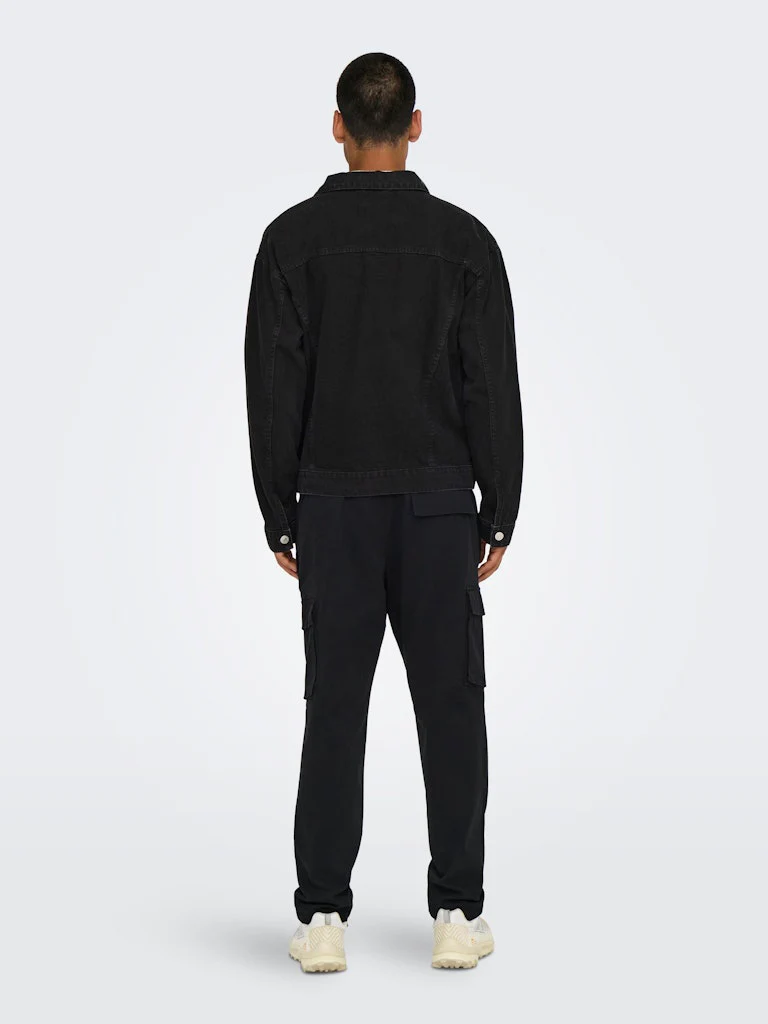 Only and Sons miesten farkkutakki, JUST BOX DNM JACKET Musta - Image 2