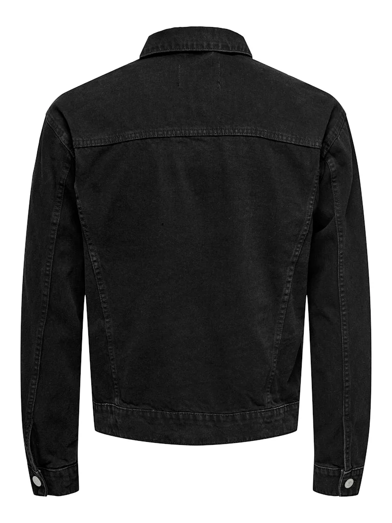 Only and Sons miesten farkkutakki, JUST BOX DNM JACKET Musta - Image 4
