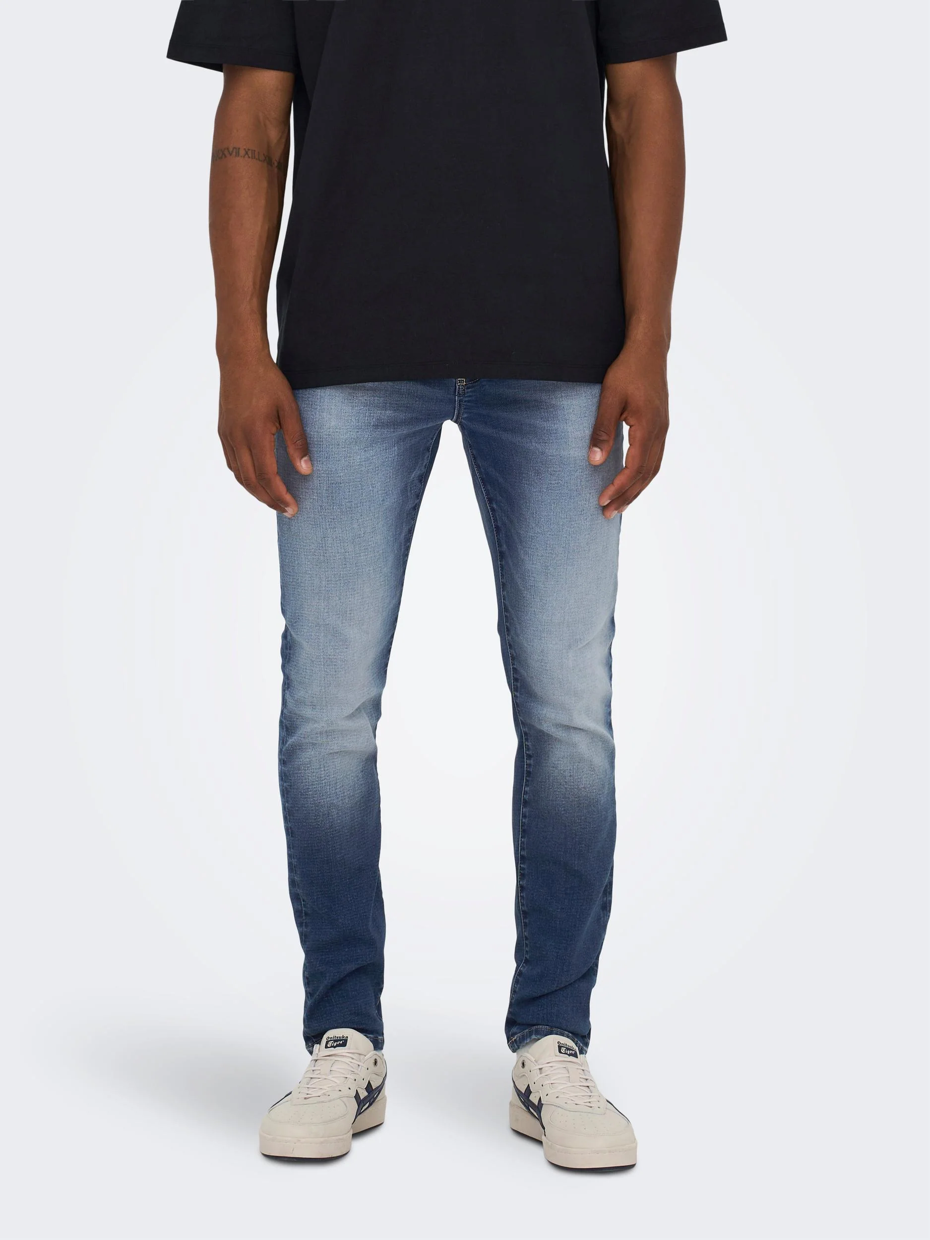 Only and Sons Miesten Farkut Loom Slim Jog 3522 Nos Indigo