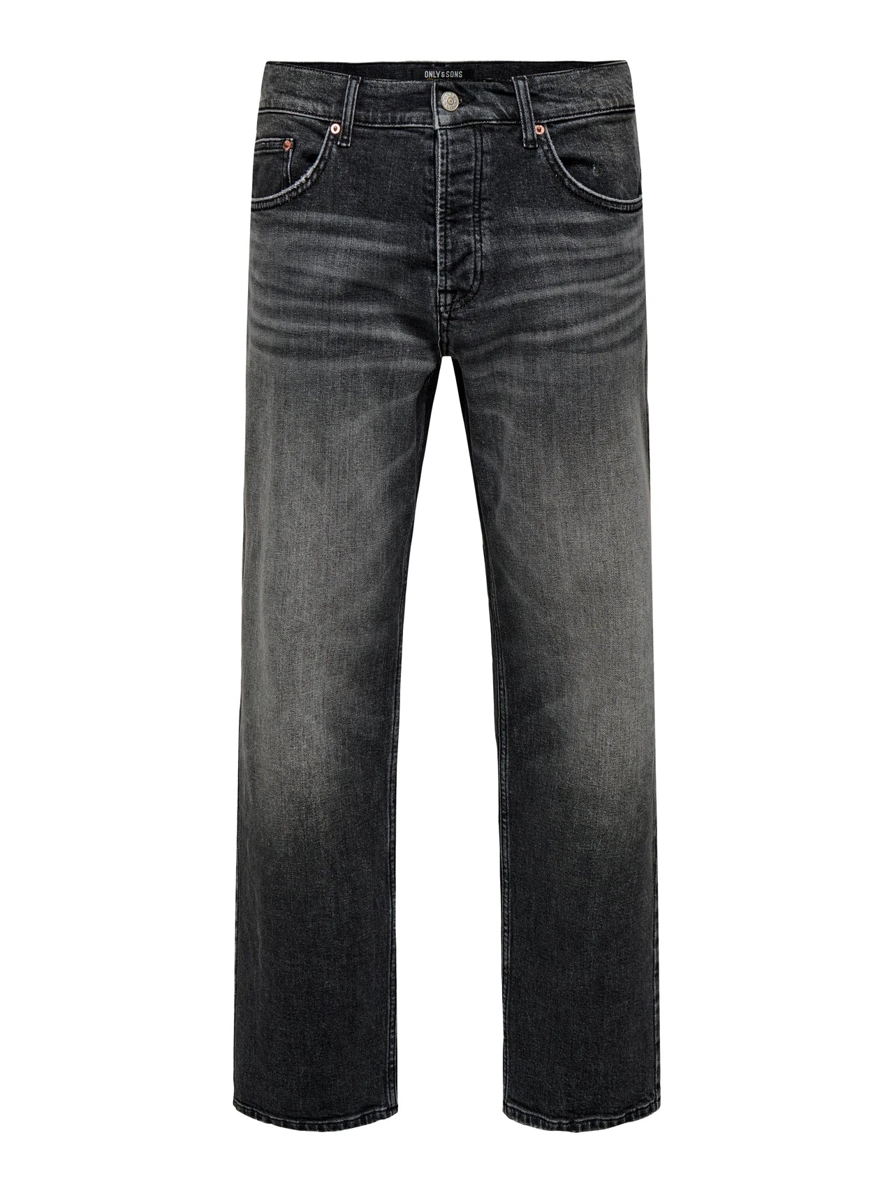 Only and Sons miesten farkut, ONSEDGE PERFORMANCE WB 3824 DOT DNM Washed Black - Image 3