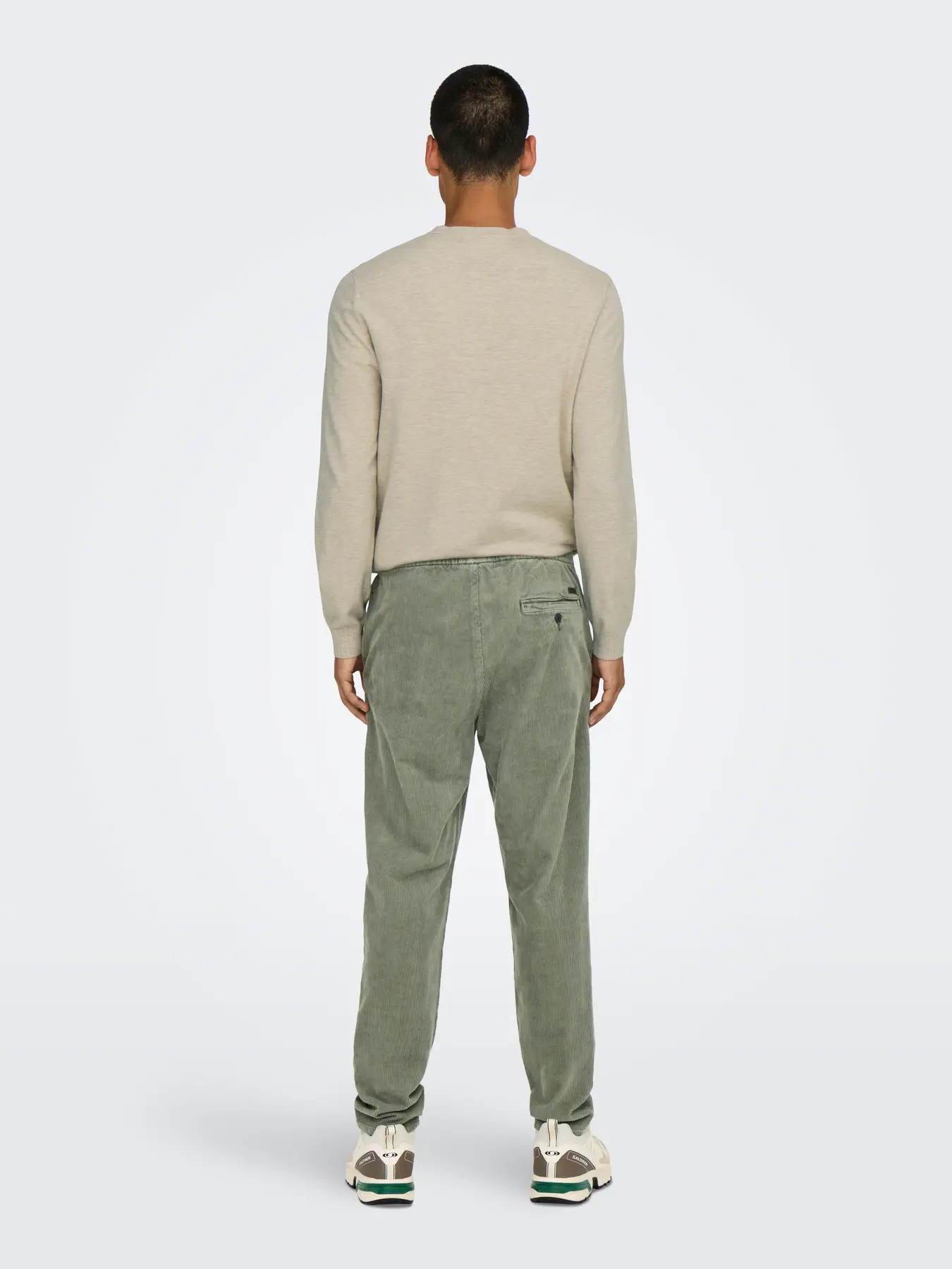 Only and Sons Miesten Housut, LINUS TAP CORDYROY PANT NOS Castor Gray - Image 2