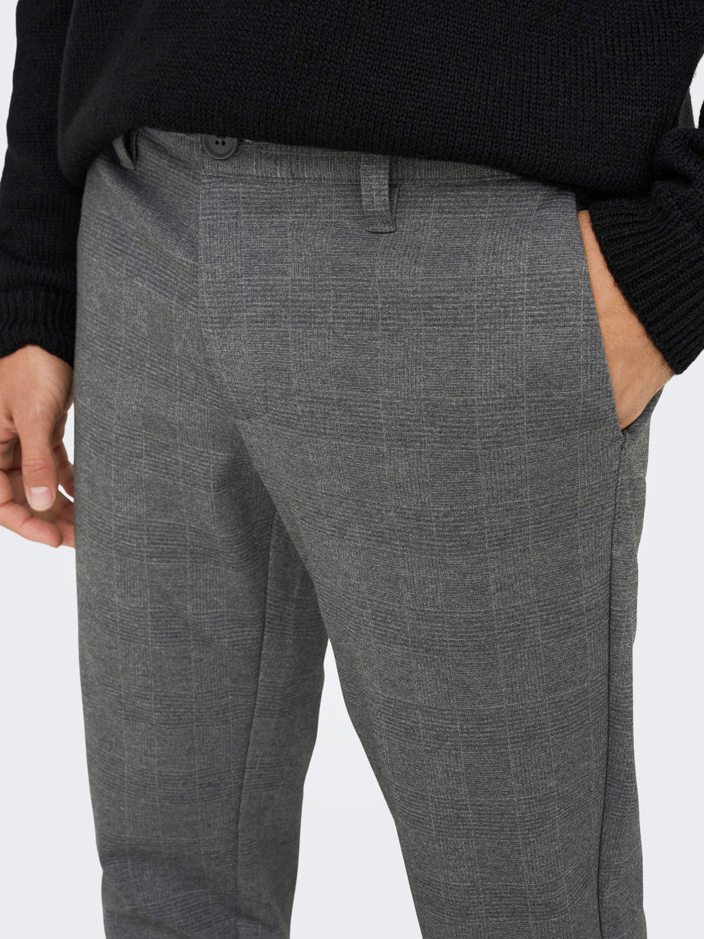 Only and Sons Miesten Housut Mark Check Pant Nos Harmaa Ruutu - Image 10