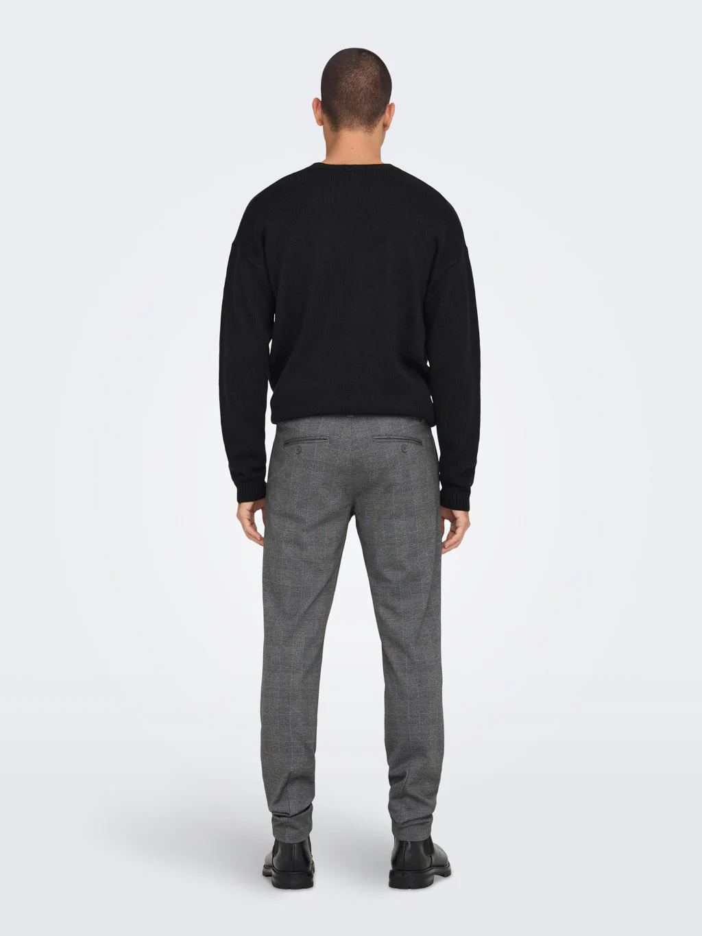 Only and Sons Miesten Housut Mark Check Pant Nos Harmaa Ruutu - Image 7