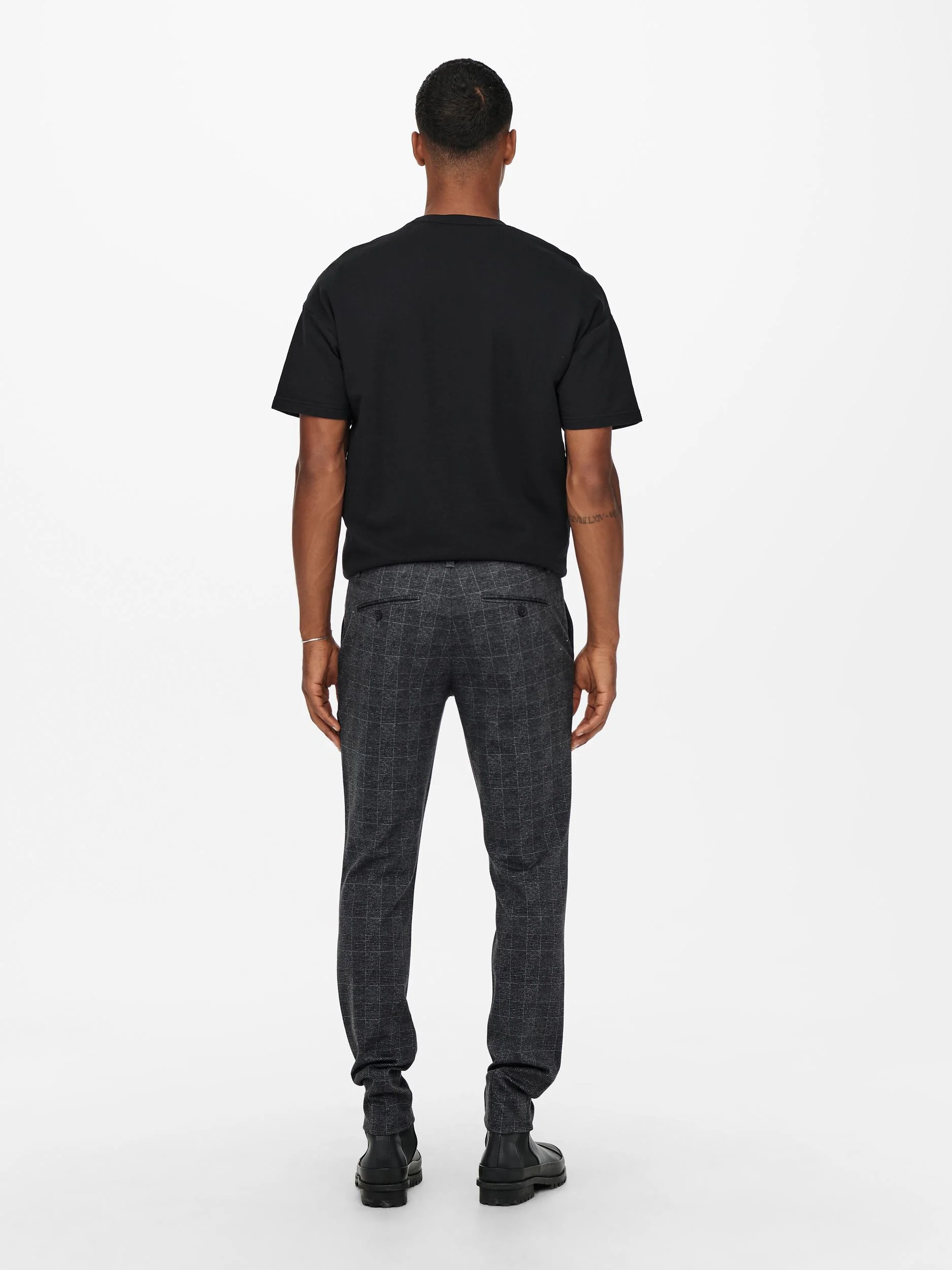 Only and Sons Miesten Housut Mark Check Pant Nos Harmaa Ruutu - Image 2