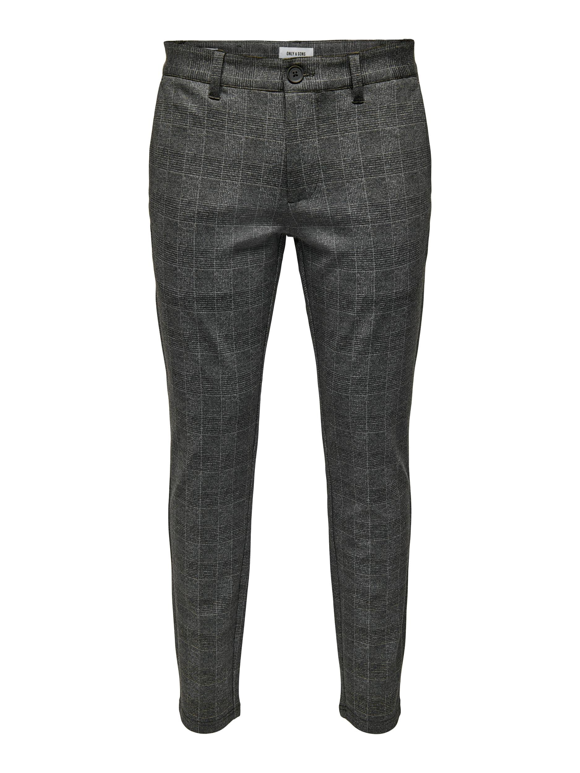 Only and Sons Miesten Housut Mark Check Pant Nos Harmaa Ruutu - Image 3