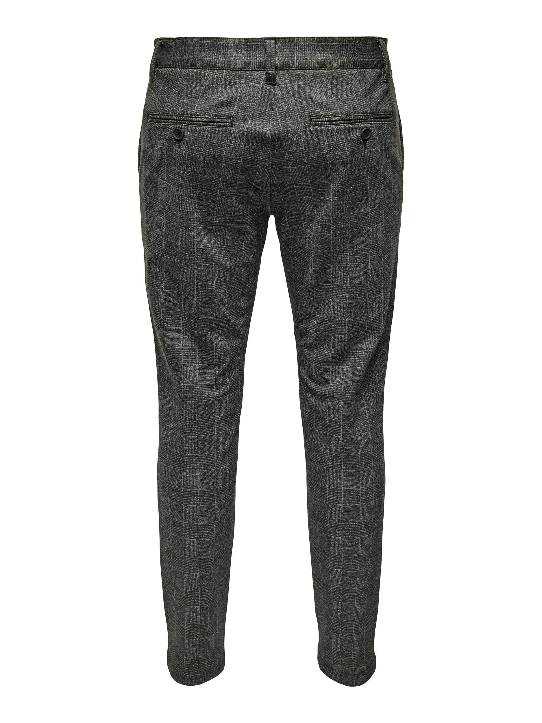 Only and Sons Miesten Housut Mark Check Pant Nos Harmaa Ruutu - Image 5