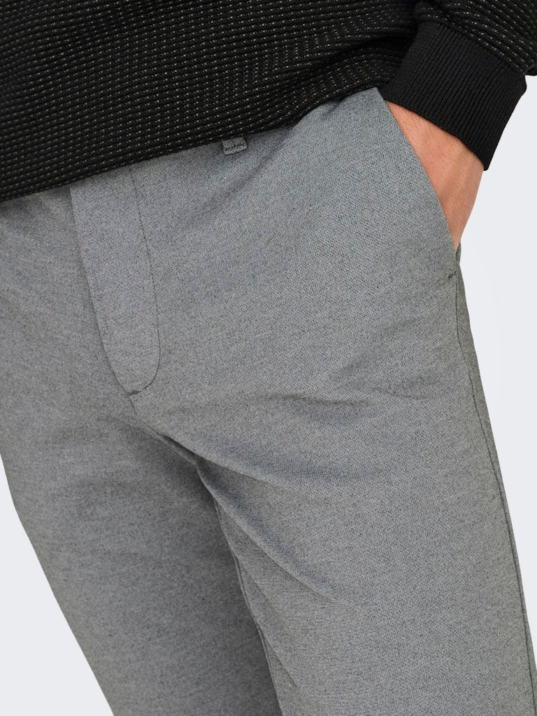 Only and Sons Miesten Housut, Mark Pant Medium Grey Melange - Image 3