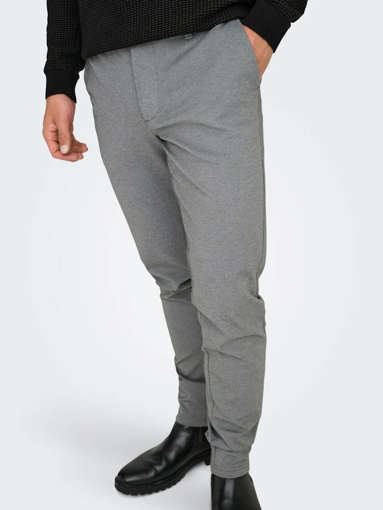 Only and Sons Miesten Housut, Mark Pant Medium Grey Melange - Image 6