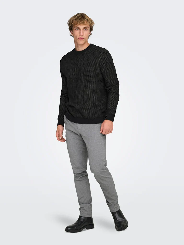 Only and Sons Miesten Housut, Mark Pant Medium Grey Melange - Image 7