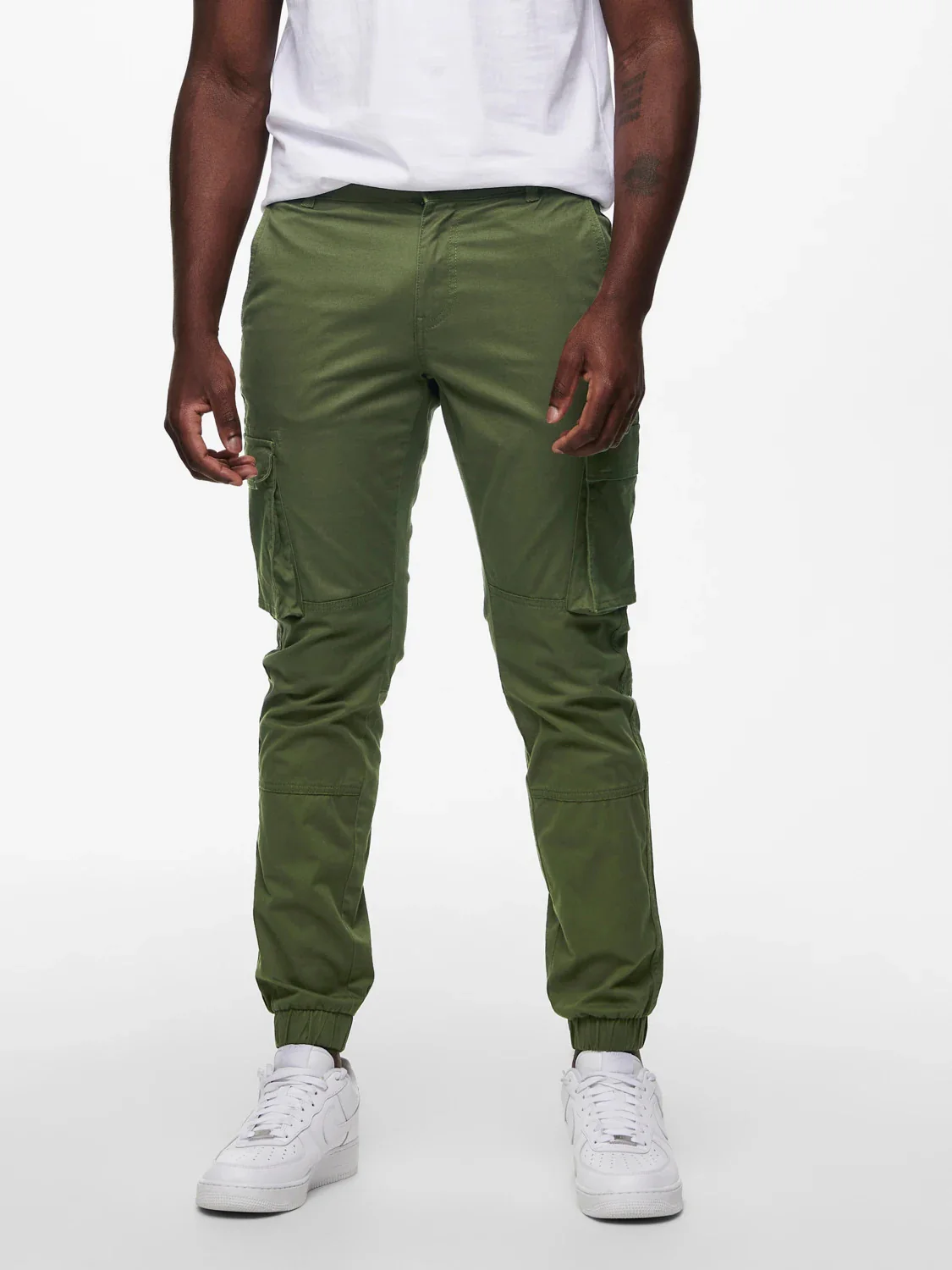 Only and Sons miesten housut, ONSCAM STAGE CARGO CUFF Armeijanvihreä