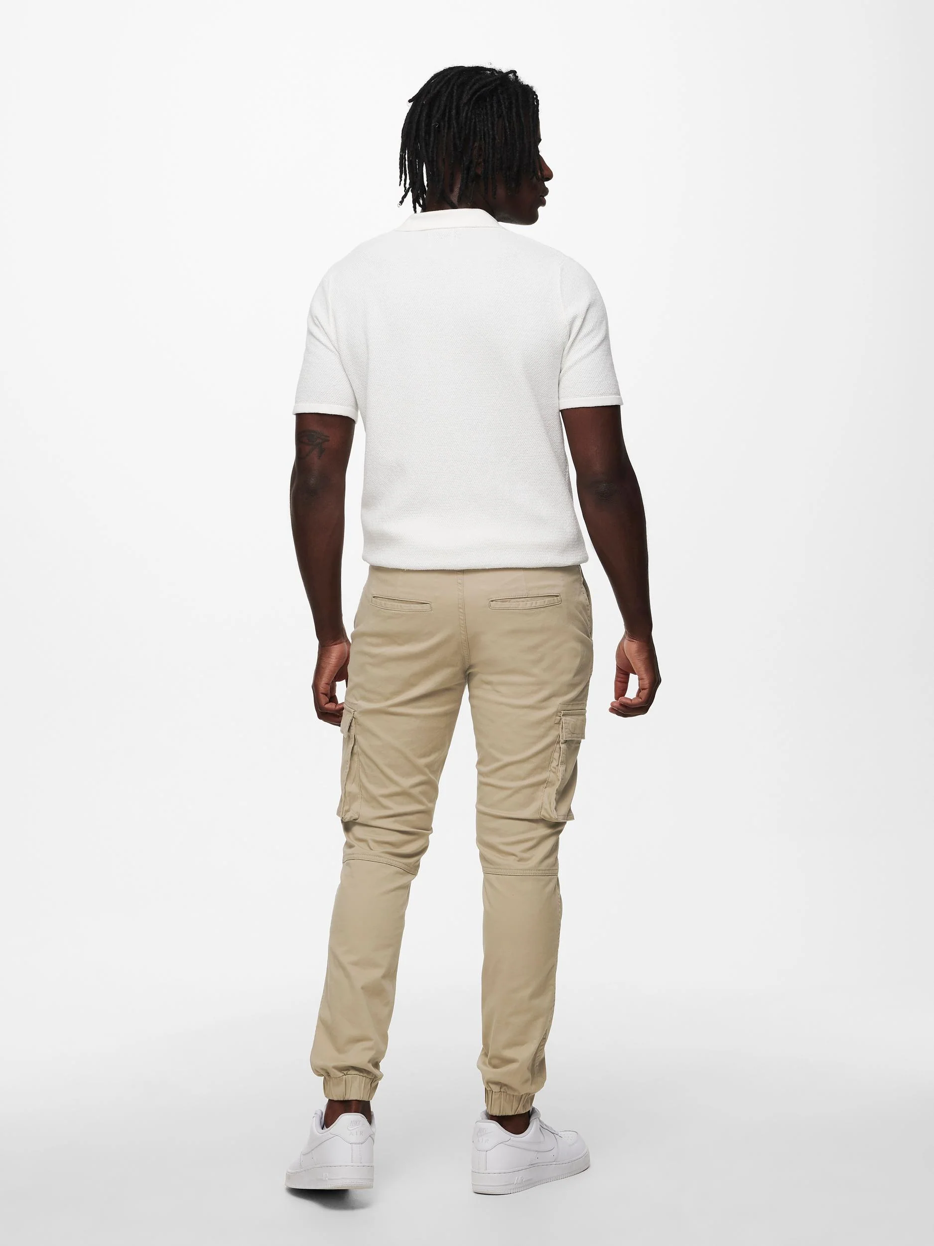 Only and Sons miesten housut, ONSCAM STAGE CARGO CUFF Beige - Image 2