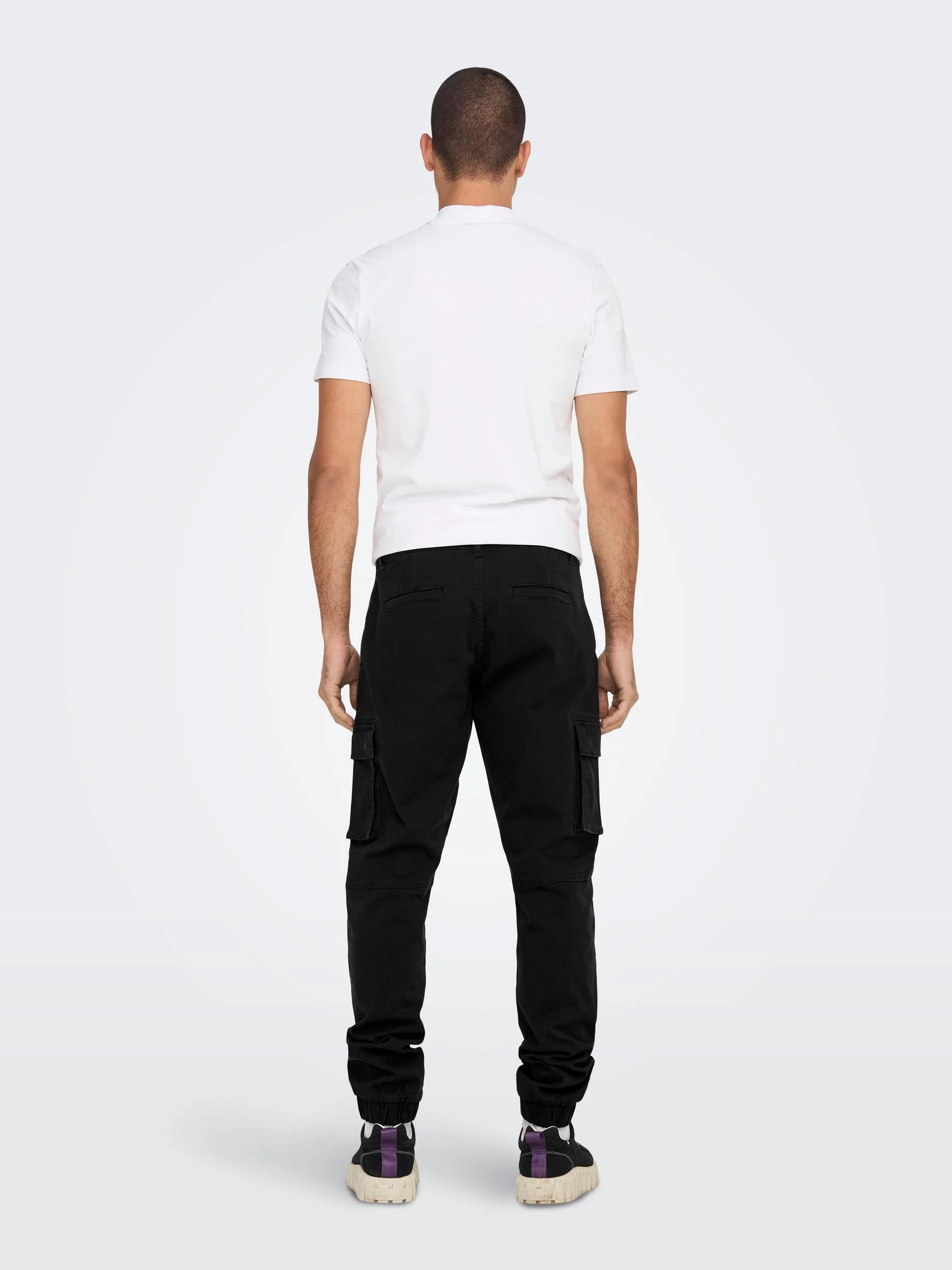 Only and Sons miesten housut, ONSCAM STAGE CARGO CUFF Musta - Image 2