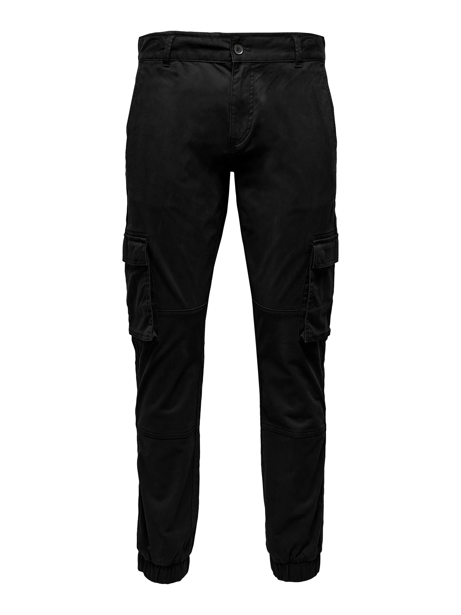 Only and Sons miesten housut, ONSCAM STAGE CARGO CUFF Musta - Image 3