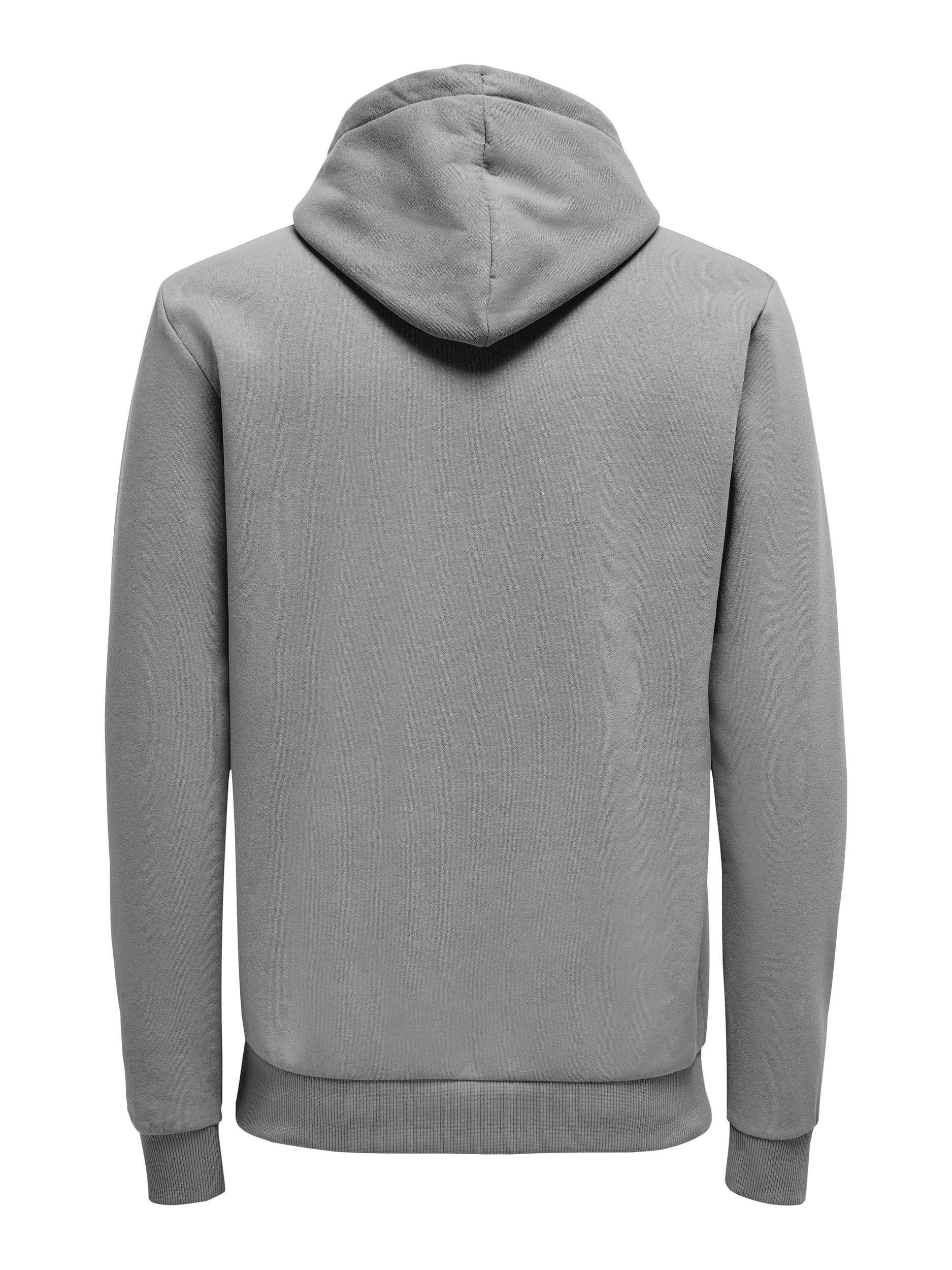 Only and Sons Miesten Huppari ONSCERES LIFE HOODIE SWEAT Keskiharmaa - Image 2
