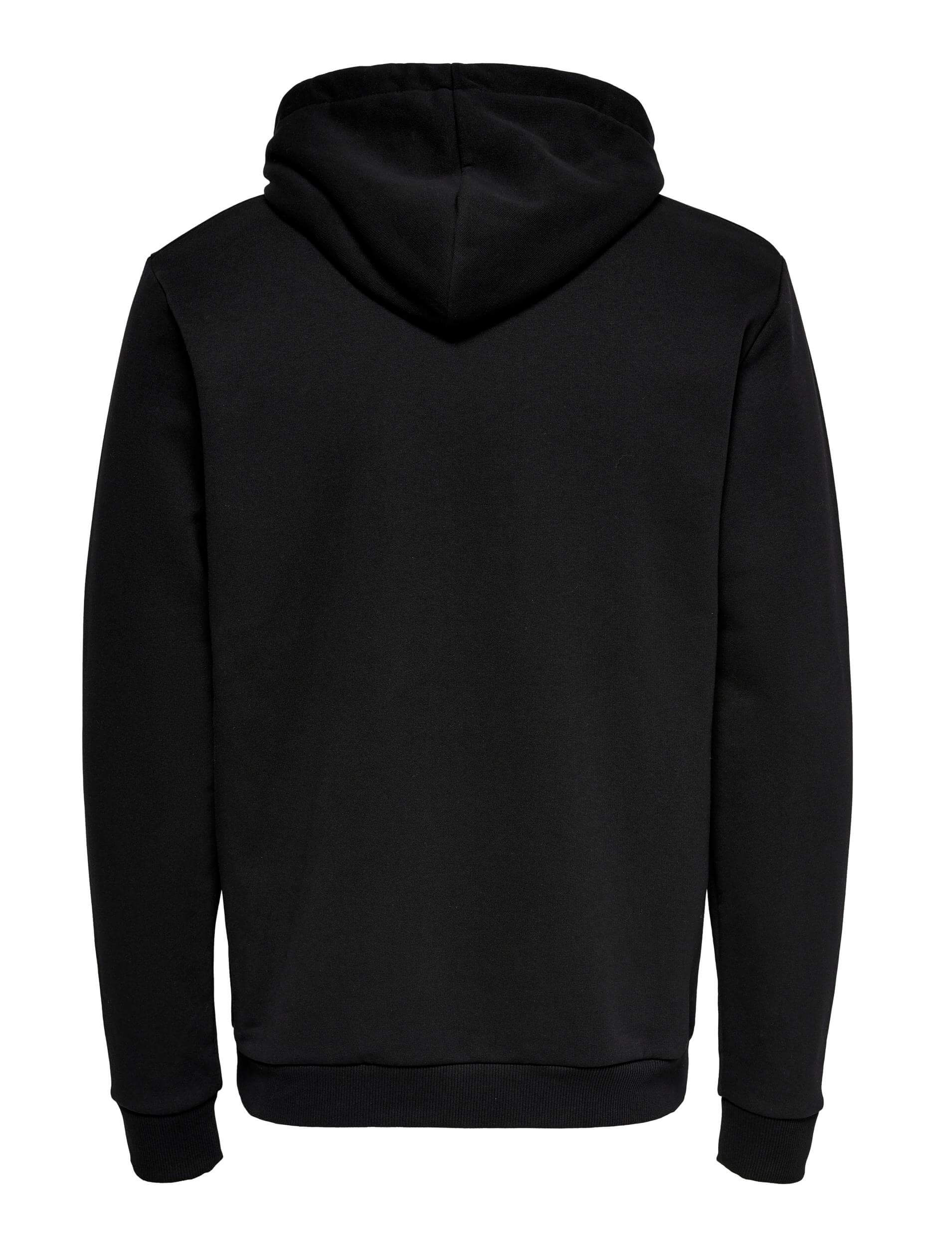 Only and Sons Miesten Huppari ONSCERES LIFE HOODIE SWEAT Musta - Image 4