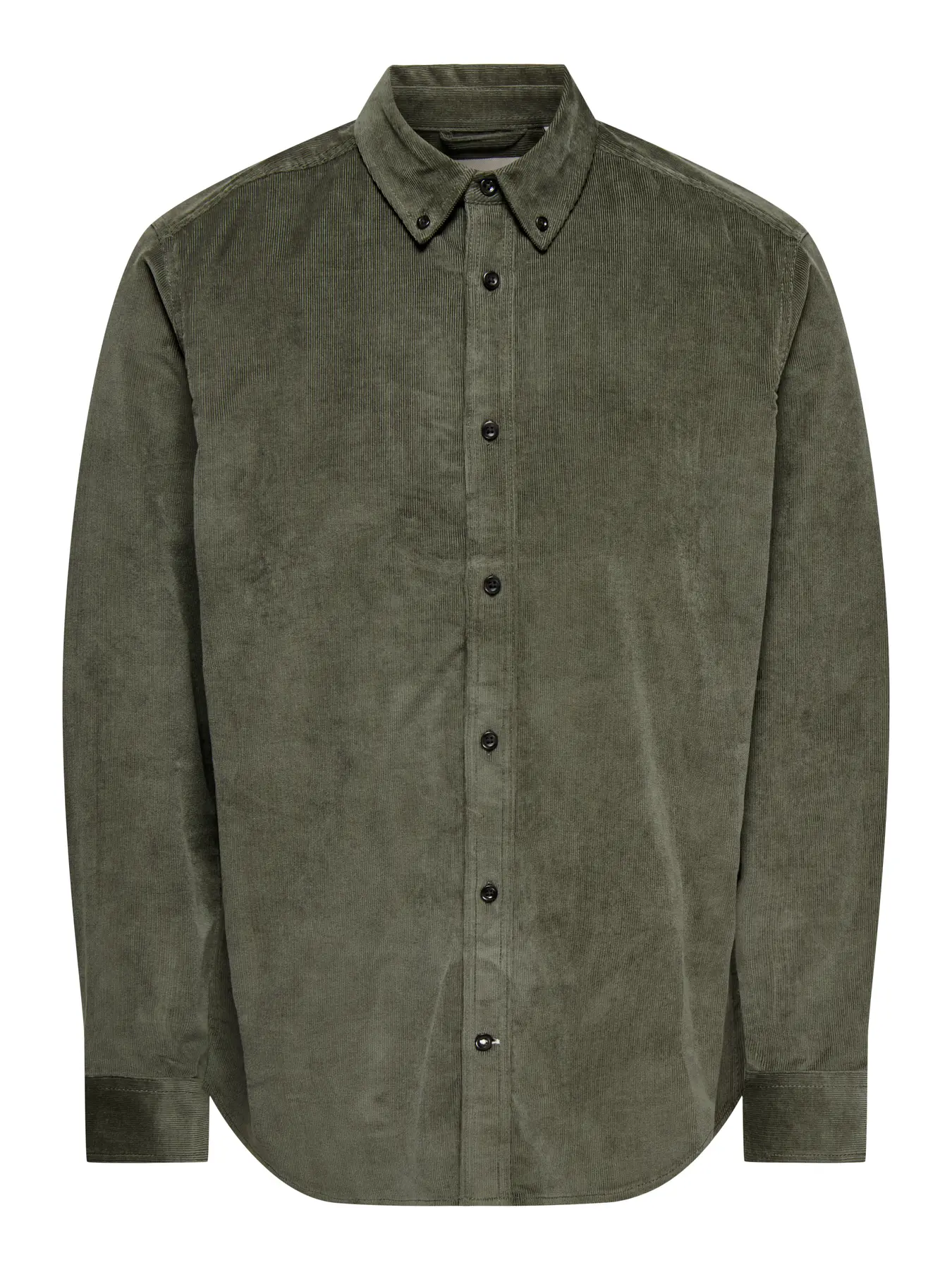 Only and Sons miesten kauluspaita, MICHAEL REG CORD SHIRT Castor Gray - Image 3