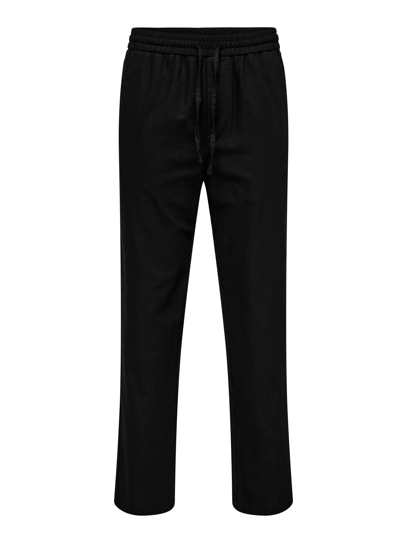 Only and Sons miesten kesähousut, SINUS LOOSE LIN PANT Black - Image 3