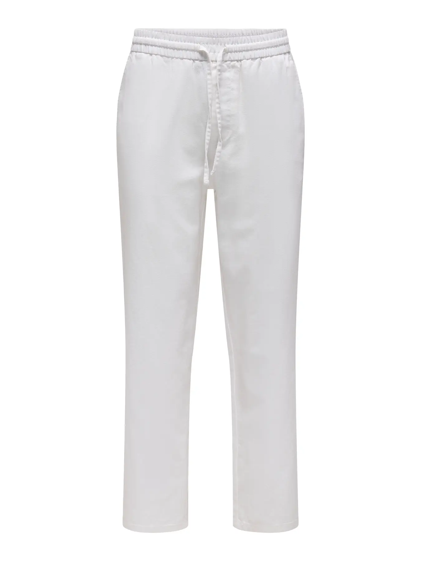 Only and Sons miesten kesähousut, SINUS LOOSE LIN PANT Bright White - Image 2