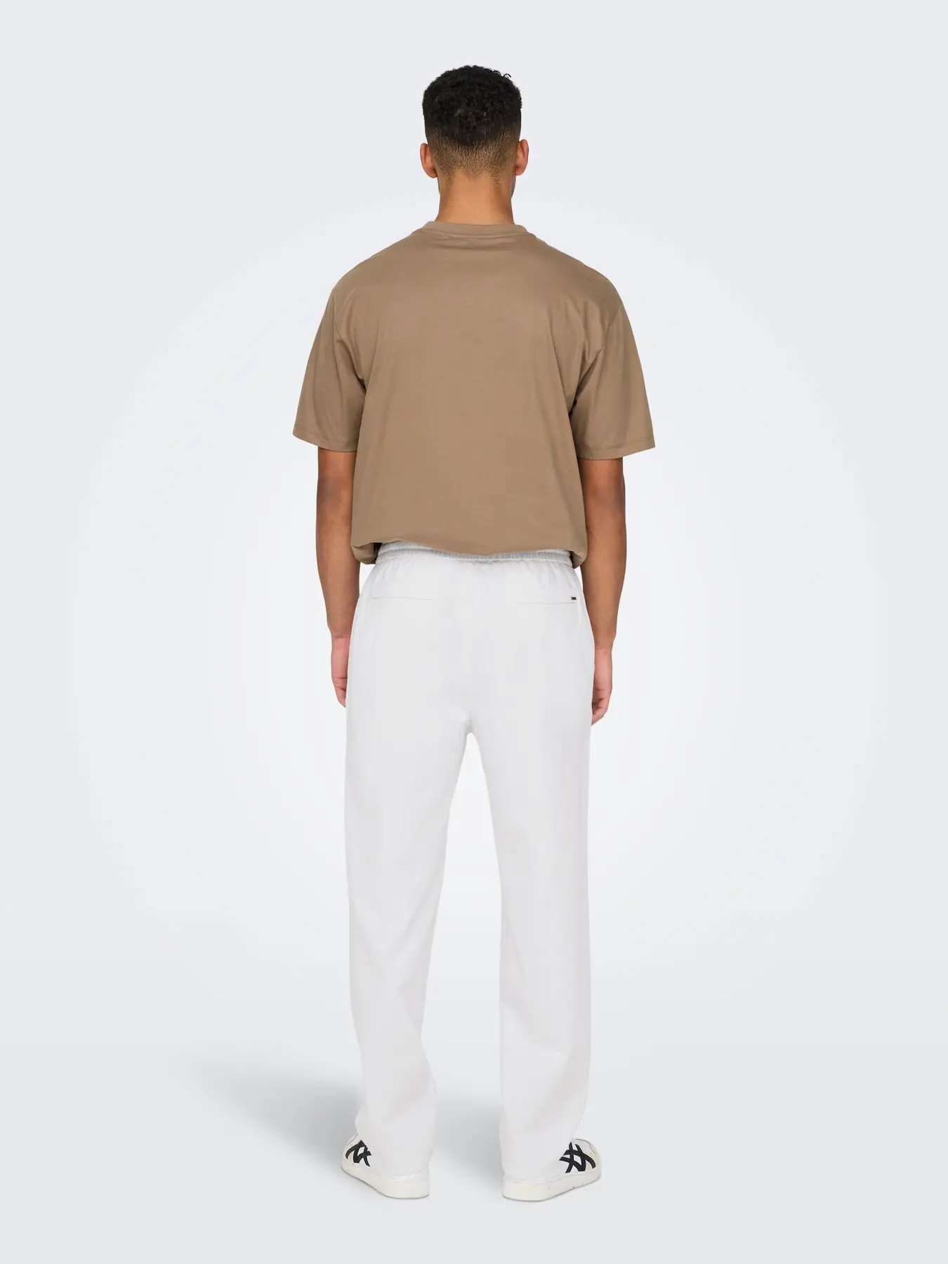 Only and Sons miesten kesähousut, SINUS LOOSE LIN PANT Bright White - Image 3