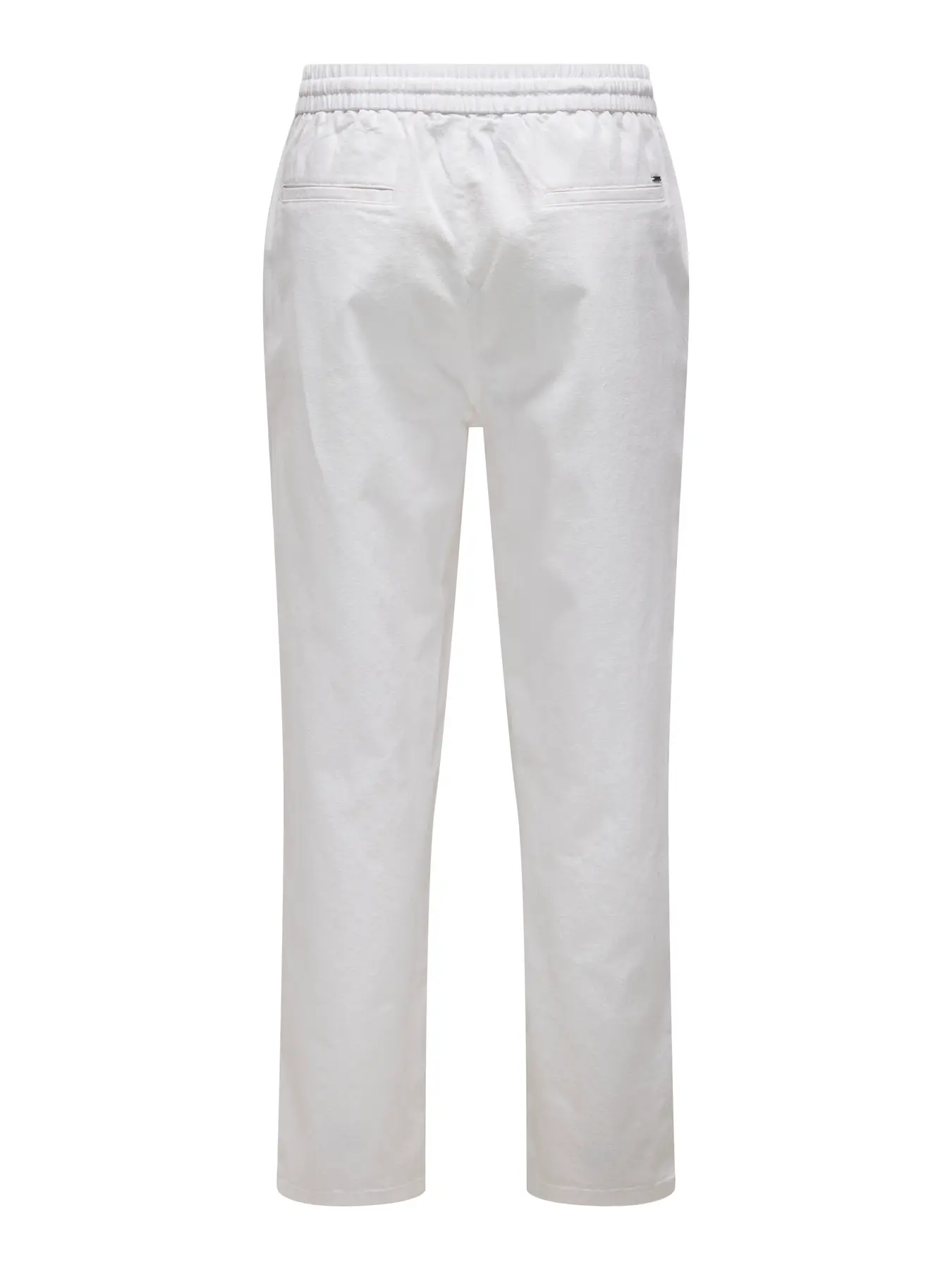 Only and Sons miesten kesähousut, SINUS LOOSE LIN PANT Bright White - Image 4