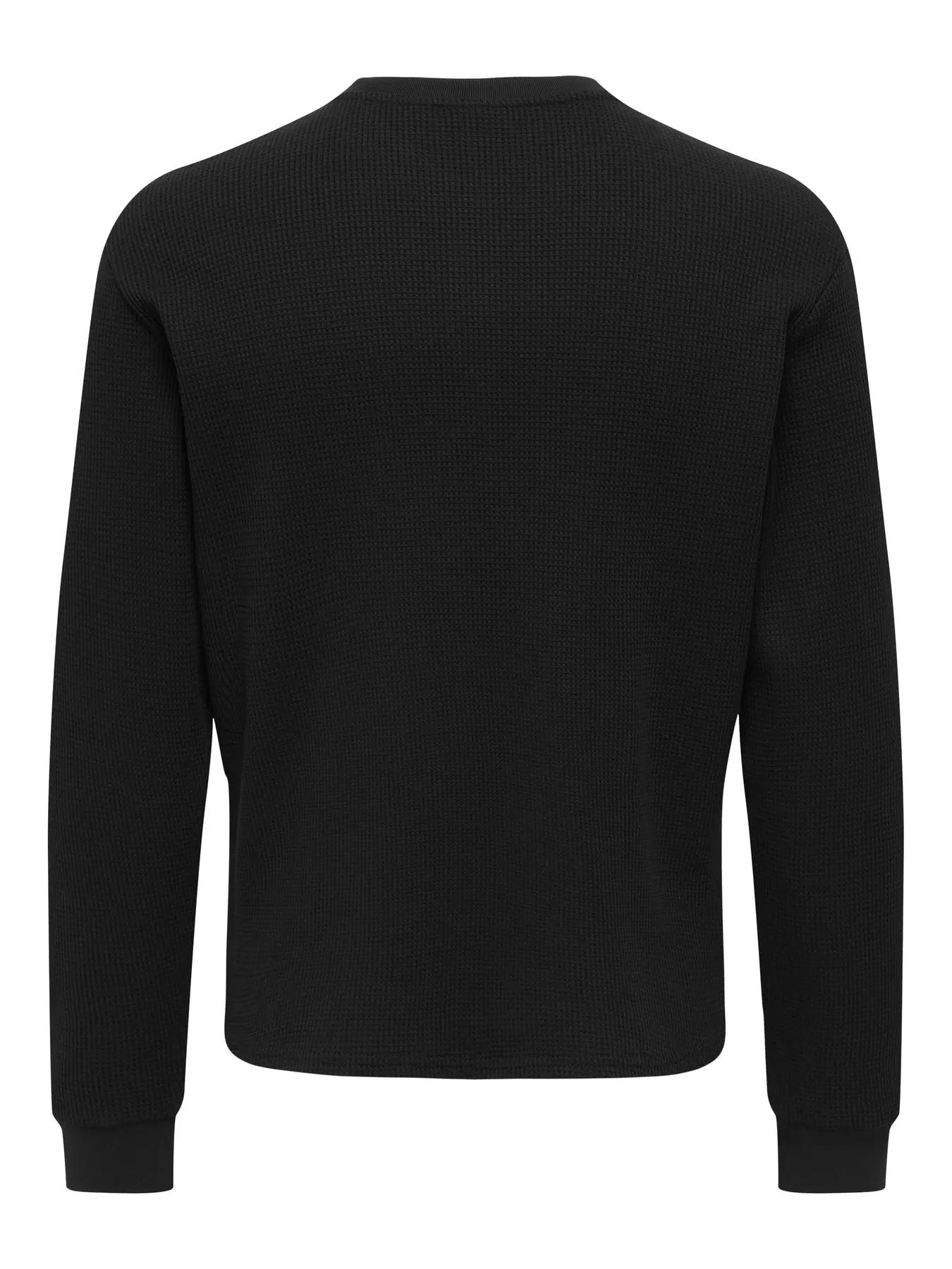 Only and Sons miesten paita, TOBIE REG HENLEY LONGSLEEVE Black - Image 3