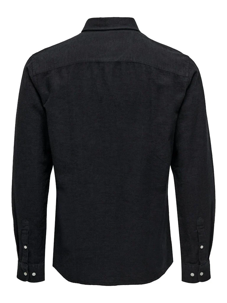 Only and Sons Miesten Pellavapaita CARLO LINEN SHIRT Tummansininen - Image 2