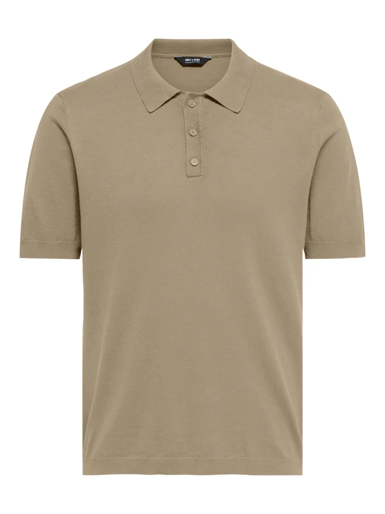 Only and Sons miesten pikeepaita, WYLER LIFE POLO KNIT Beige - Image 3