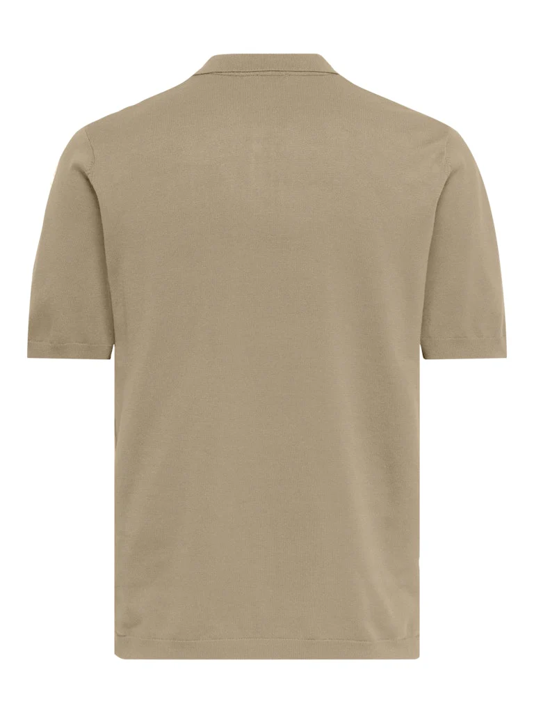 Only and Sons miesten pikeepaita, WYLER LIFE POLO KNIT Beige - Image 4