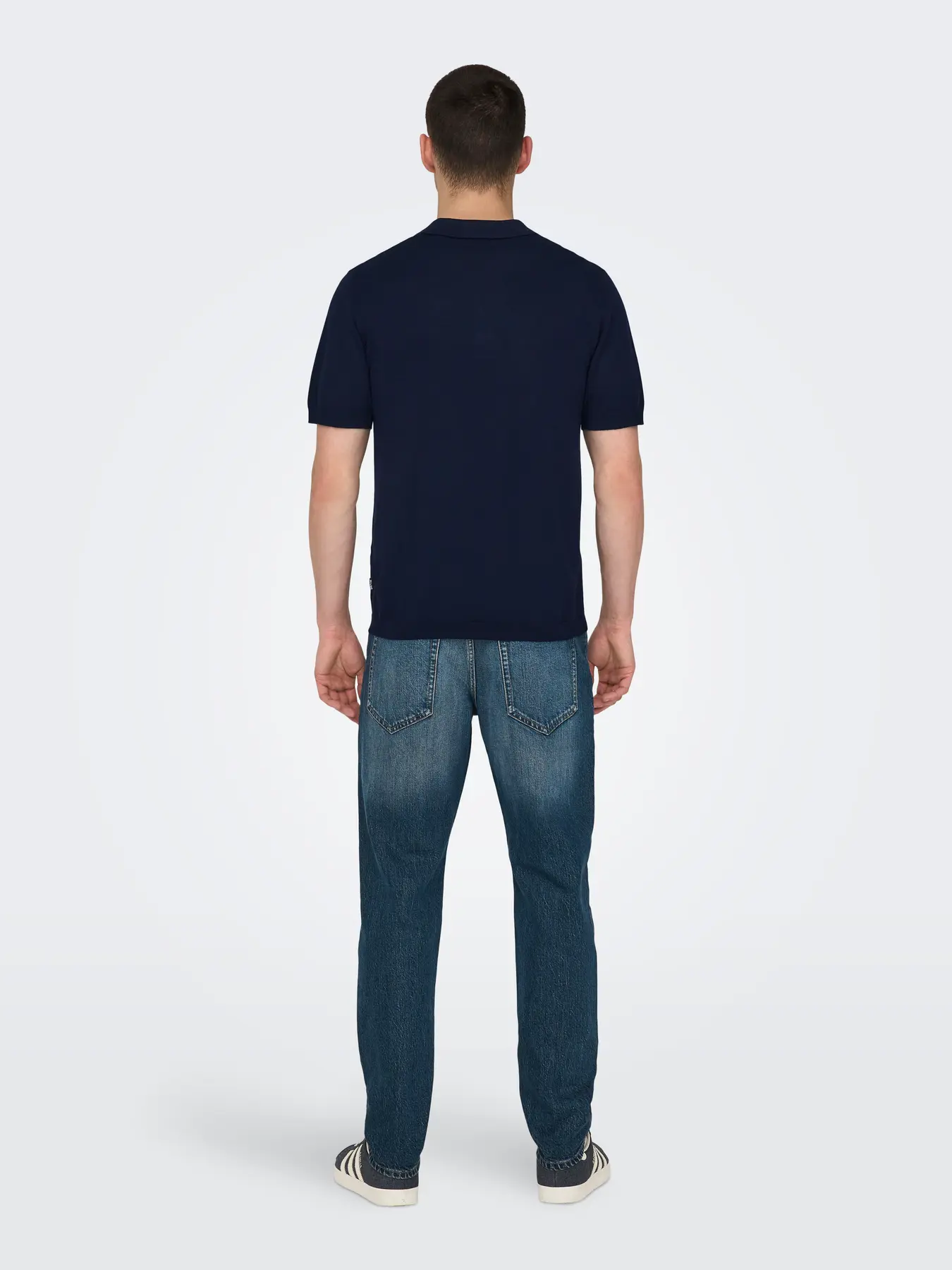 Only and Sons miesten pikeepaita, WYLER LIFE POLO KNIT Dark Navy - Image 2