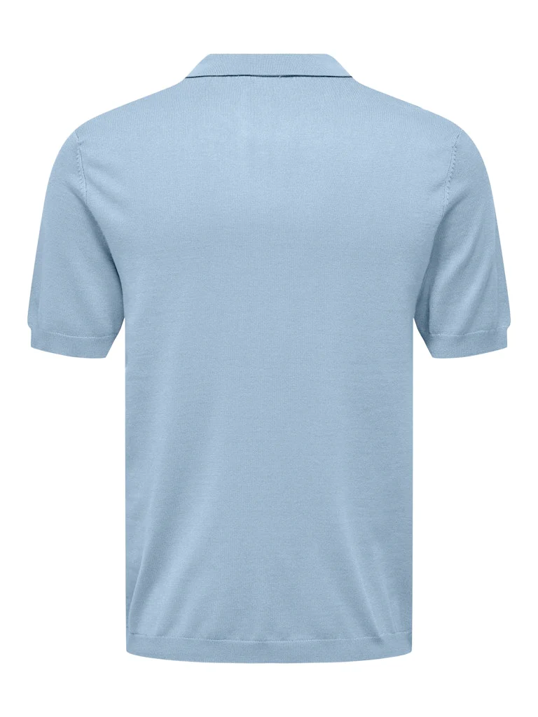 Only and Sons miesten pikeepaita, WYLER LIFE POLO KNIT Vaaleansininen - Image 4