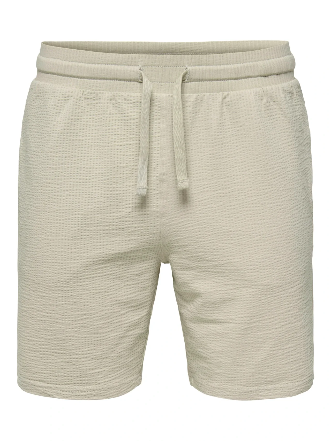Only and Sons miesten shortsit, K KIAN REG SEERSUCKER SHORTS Beige