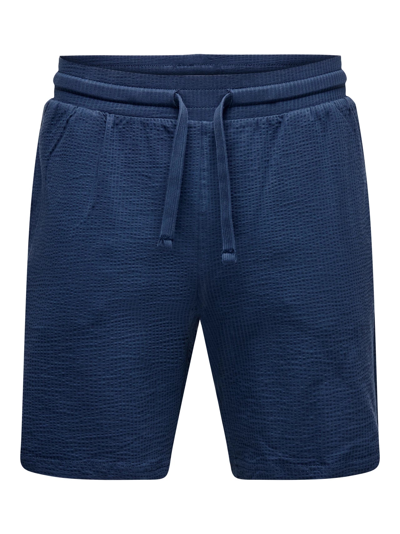 Only and Sons miesten shortsit, K KIAN REG SEERSUCKER SHORTS Tummansininen