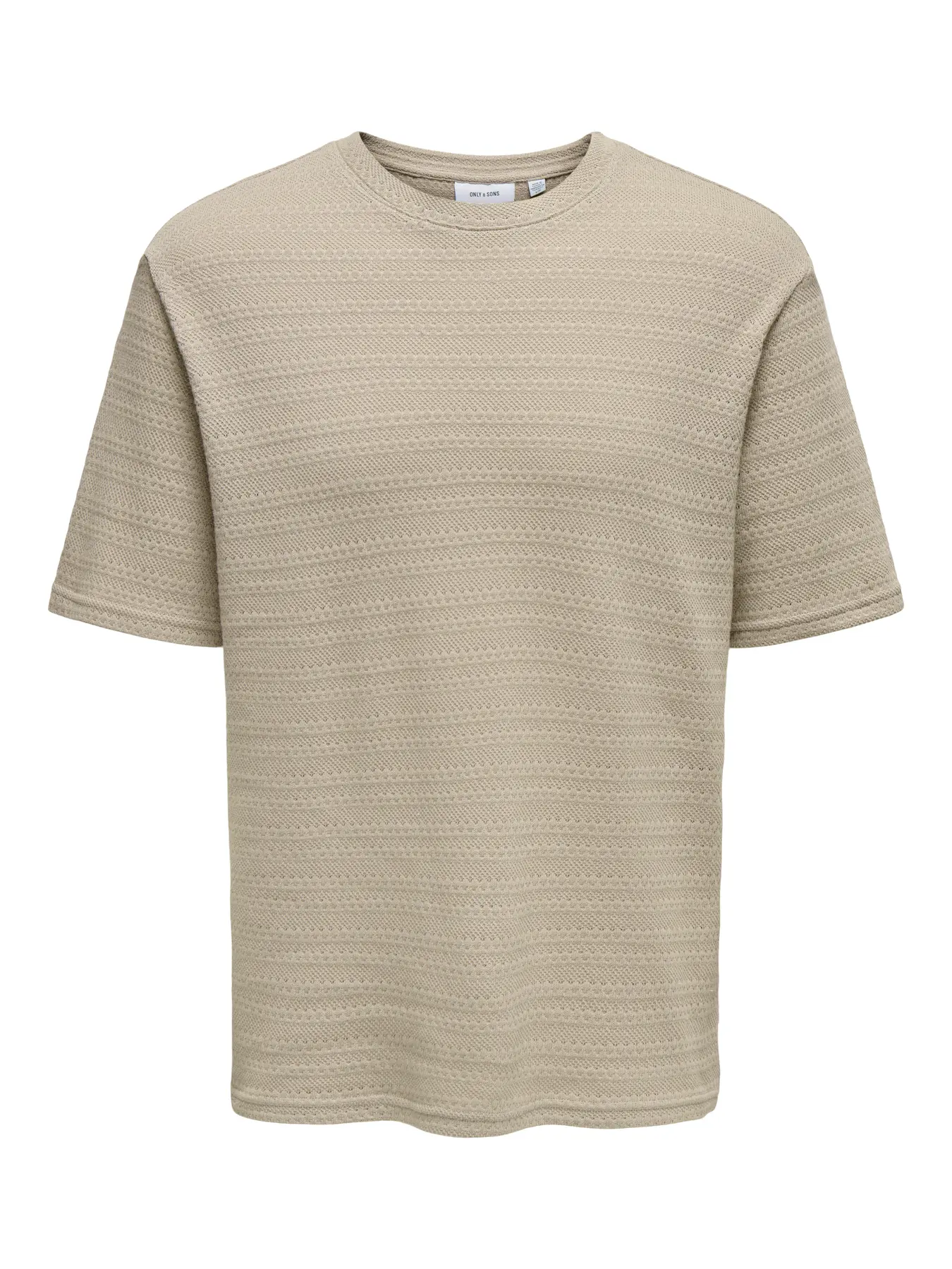 Only and Sons miesten t-paita, GIVO REG 12 SS CREW KNIT String - Image 5
