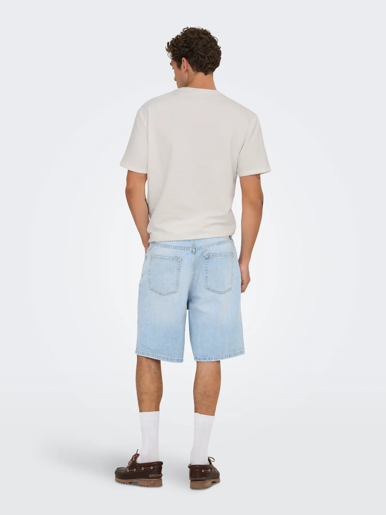 Only and Sons miesten t-paita, K KIAN REG SEERSUCKER SS TEE Cloud Dancer - Image 2