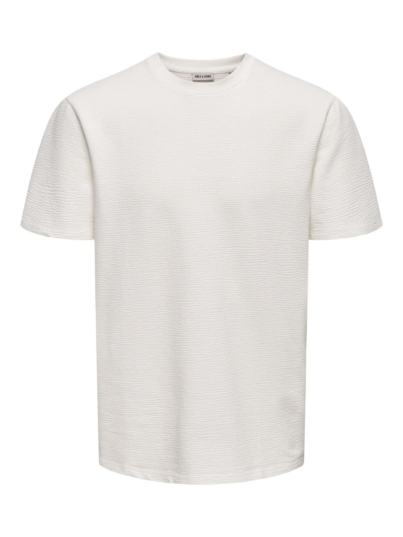 Only and Sons miesten t-paita, K KIAN REG SEERSUCKER SS TEE Cloud Dancer - Image 3